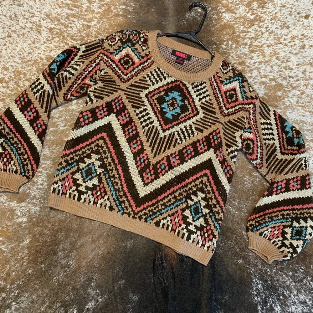 Rock & Roll Cowgirl aztec sweater
